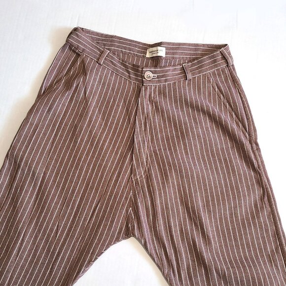 Marrakshi Life Uni-Sex Size Small 30W Hand Woven Striped Cotton Blend Pants - Picture 1 of 15